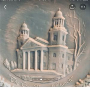 Vintage Rare Fenton Christmas Plate